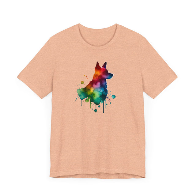 Rainbow Australian Cattle Dog Head T-shirt,Pride Shirt,Dog Lover Top,Rainbow Animals,LGBTQ+ Tee, ACD Owner,Blue Heeler, Red Heeler