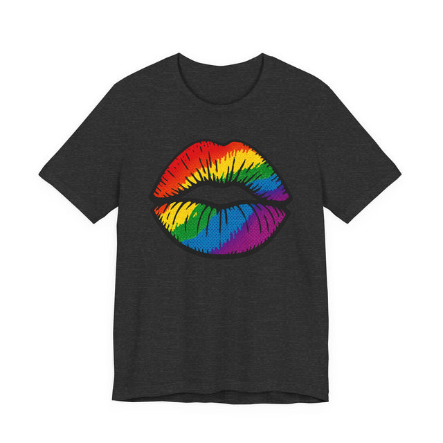Rainbow Pop-Art Lips T-shirt, Kiss Shirt, Artsy Tee, LGBTQIA, Pride Shirt
