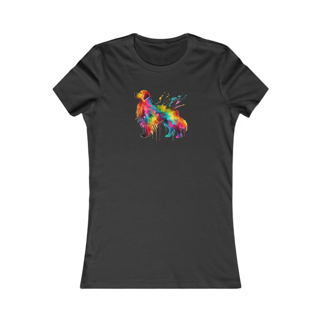 Rainbow Golden Retriever T-shirt,Pride Shirt,Dog Lover Top,Rainbow Animals,LGBTQ+ Tee,Golden Owner,Women's Favorite Tee