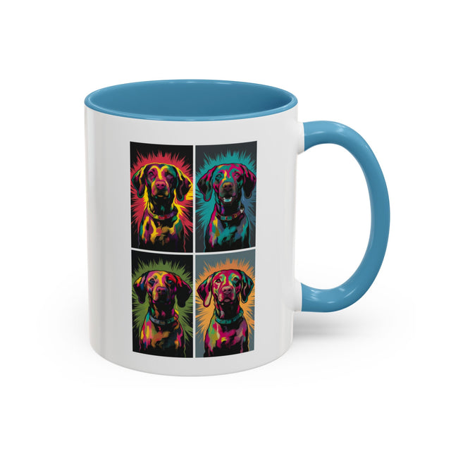 Vizsla Coffee Cup,4-Panel Pop Art Mug,Vizsla Lover,Vizsla Mom,Vizsla Dad,Dog Lover Gift,Vizsla Gift