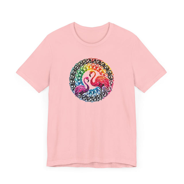 Rainbow Flamingo Mandala Alcohol Ink T-shirt, Bird Lover T shirt, LGBTQ+, BGLT,Pride Shirt
