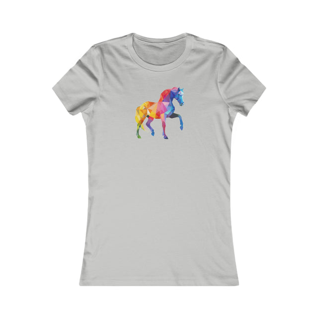 Geometric Rainbow Horse T-shirt,Pride Shirt,Equine Lover Top,Rainbow Animals,LGBTQ+ Tee,Queer,Gay,Lesbian,Bisexual,Trans,Women's Favorite Tee