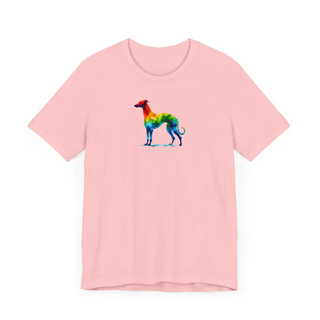Rainbow Whippet T-shirt,Pride Shirt,Dog Lover Top,Rainbow Animals,LGBTQ+ Tee, Whippet owner, Whippet gift