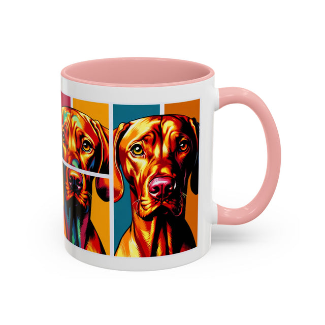 Vizsla Coffee Cup,4-Panel Pop Art Mug,Vizsla Lover,Vizsla Mom,Vizsla Dad,Dog Lover Gift,Vizsla Gift