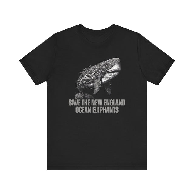Save the New England Ocean Elephants, Funny Tshirt, Whale tshirt, ocean lover, sea lover, wildlife lover tshirt