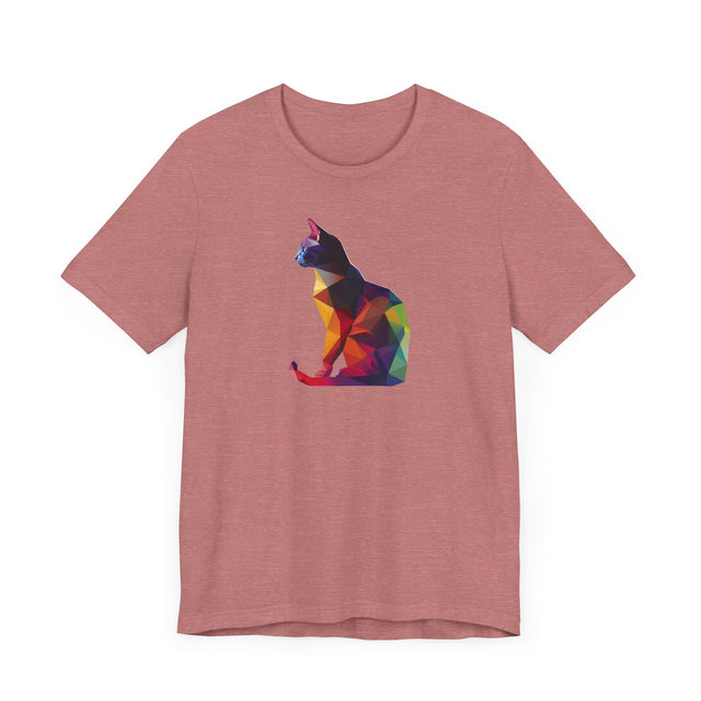 Geometric Rainbow Cat T-shirt, Pride Shirt, Cat Lover Top