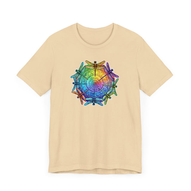 Rainbow Dragonfly Spiral Mandala,Dragonfly lover,Pride Shirt,Rainbow,Pride Parade T shirt,LGBTQ+ Ally Tee