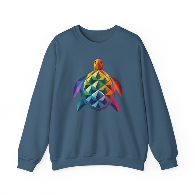 Geometric Rainbow Sea Turtle Sweatshirt, Turtle Lover Gift