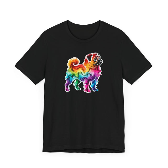 Rainbow Pug T-shirt,Pride Shirt,Dog Lover Top,Rainbow Animals,LGBTQ+ Tee, Pug owner, Pug gift