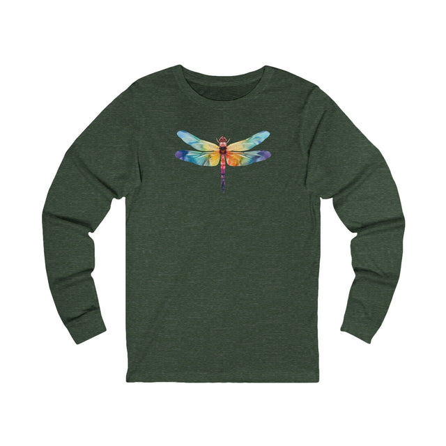 Rainbow Dragonfly long sleeve,Dragonfly lover,Insect fan,Pride Shirt,LGBTQ,Queer,Rainbow Animals,Unisex Jersey Long Sleeve Tee