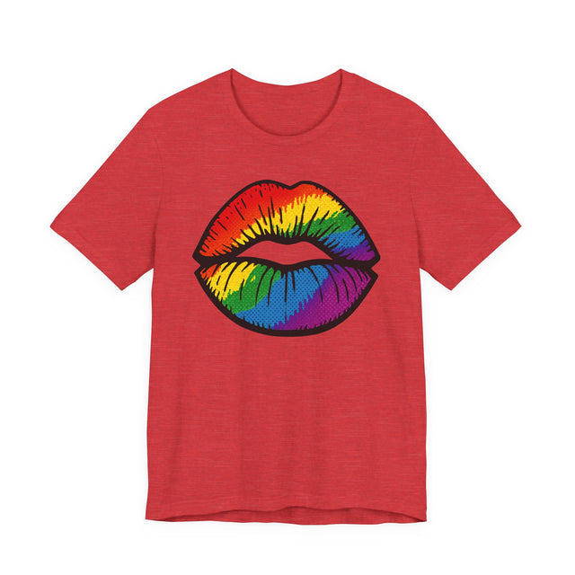 Rainbow Pop-Art Lips T-shirt, Kiss Shirt, Artsy Tee, LGBTQIA, Pride Shirt