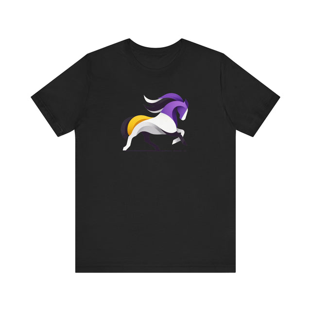 Enby Horse T-shirt,NonBinary Pride Shirt, Non-Binary Top, LGBTQ+ Tee, Modern Art Horse, uNBridled Stallion