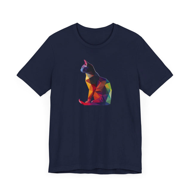 Geometric Rainbow Cat T-shirt, Pride Shirt, Cat Lover Top