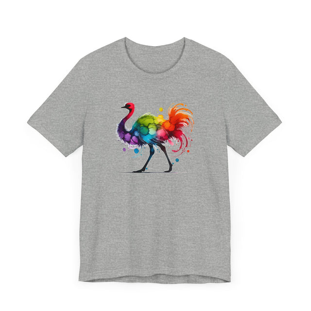 Rainbow Ostrich Alcohol Ink T-shirt, Bird Lover T shirt, LGBTQ+, BGLT,Pride Shirt