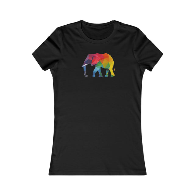 Geometric Rainbow Elephant T-shirt,Pride Shirt,Elephant Lover Top,Rainbow Animals,LGBTQ+ Tee,Queer,Gay,Lesbian,Bisexual,Trans,Women's Favorite Tee