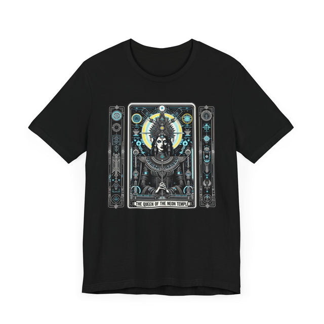 Queen of the Neon Temple,Tarot card shirt,Mothers Day Gift,EDM Shirt,Dance Music tee,Cyberpunk T-shirt,Sci-fi