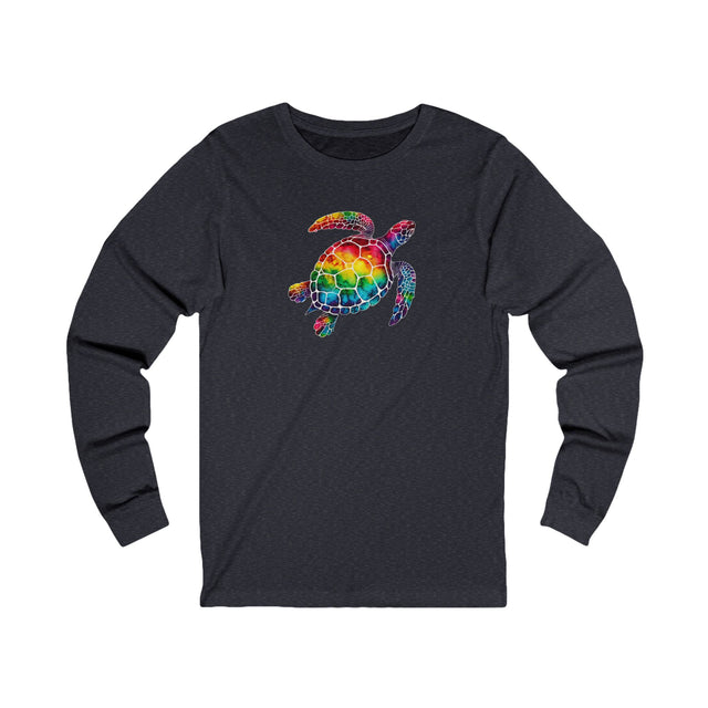 Rainbow Sea Turtle long sleeve T-shirt, Pride Shirt, LBGT, Sea Turtle T shirt, BGLT, Ocean,Unisex Jersey Long Sleeve Tee