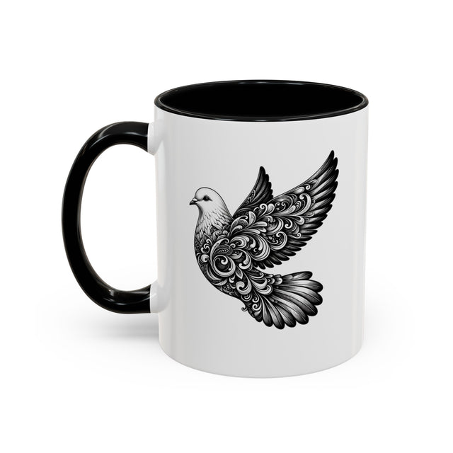 Peace Dove Mug, Nature Lover Gift, Peace Gift, Pacifist Gift, Harmony Gift, Gift for Peace, Animal mug-Coffee, Tea, Mug, Hippie Mug, Art mug