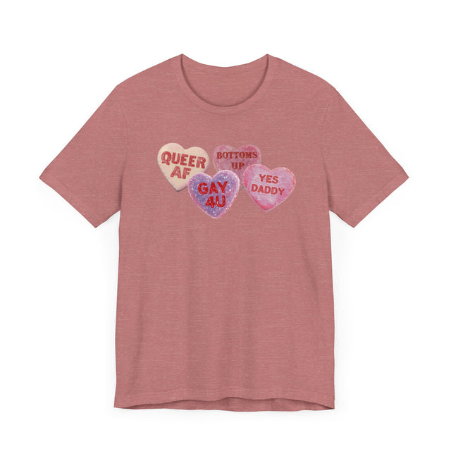 Gay Valentine's Candy Heart Shirt, Gay Valentine, Queer Love