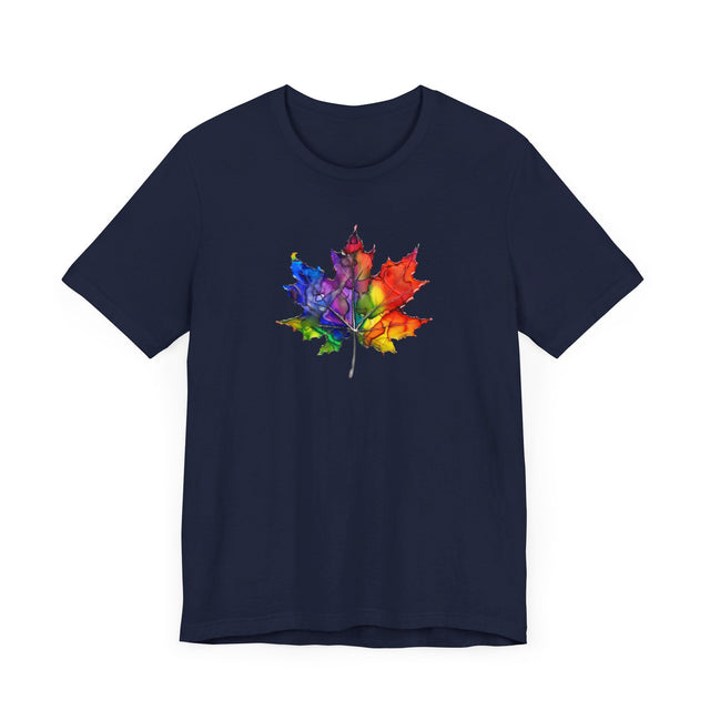 Rainbow Maple Leaf T-shirt, Pride Shirt, Canadian Pride Tee