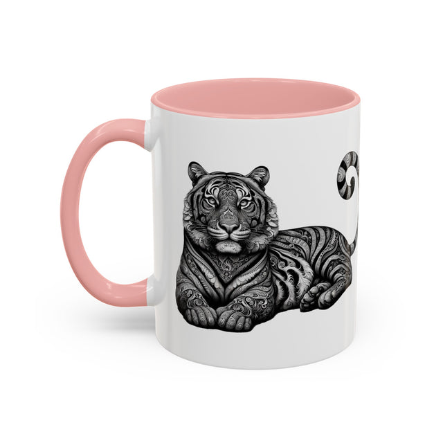 Laying Tiger Mug, Nature Lover Gift, Safari Gift, Animal Lover Gift, Cat Mug, Gift for Her, Animal mug, Coffee, Tea, Mug, Nature Lover