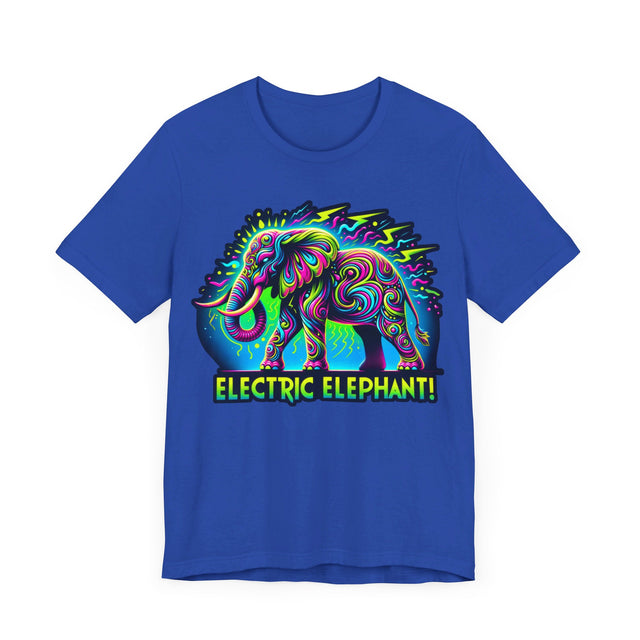Electric Elephant T-shirt, Pachyderm Lover Tee