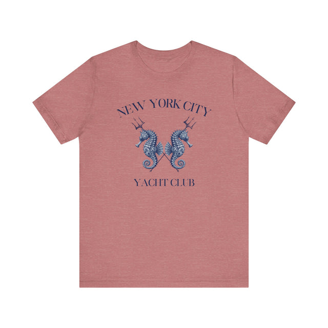 NYC Yacht Club Tshirt, Seahorse Tshirt, Boating tshirt, Nautical Tshirt, Sailing Tshirt, Fathers Day gift, Mothers Day Gift, Boating Gift