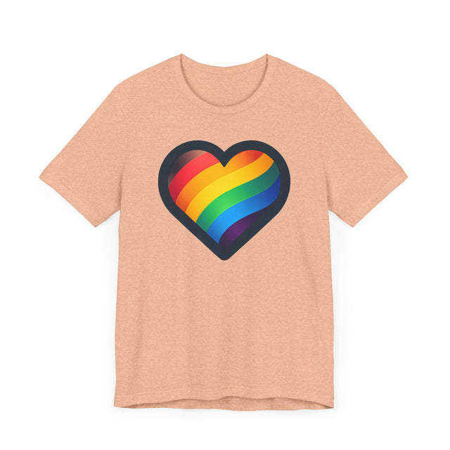 Pride Shirt, Philadelphia Rainbow Heart T-shirt, LGBTQ+, Queer
