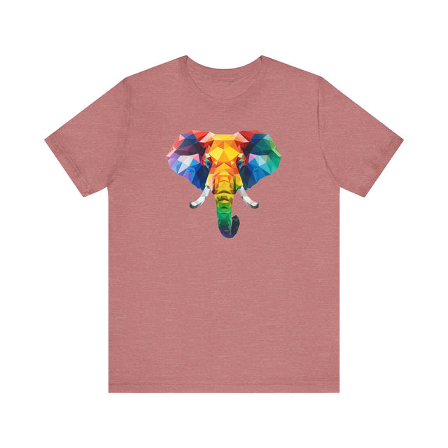 Geometric Rainbow Elephant T-shirt,Pride Shirt,Elephant Lover Top,Rainbow Animals,LGBTQ+ Tee,Queer,Gay,Lesbian,Bisexual,Trans,BGLT,LBGT