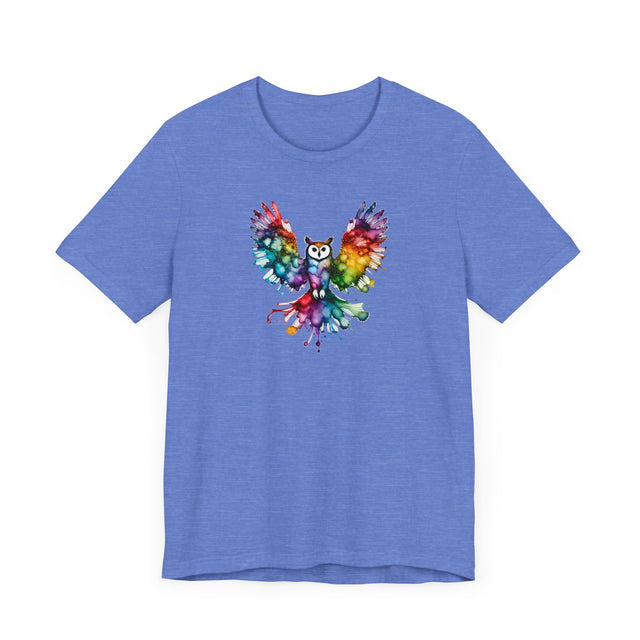 Rainbow Owl Alcohol Ink T-shirt, Pride Shirt,Bird Lover T shirt, LGBTQ+, BGLT, Avian