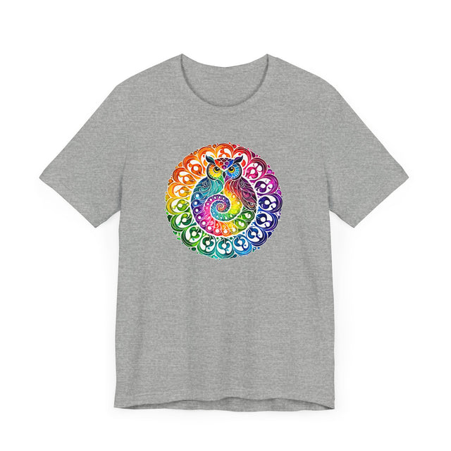 Rainbow Owl Mandala Alcohol Ink T-shirt, Pride Shirt,Bird Lover T shirt, LGBTQ+, BGLT, Avian