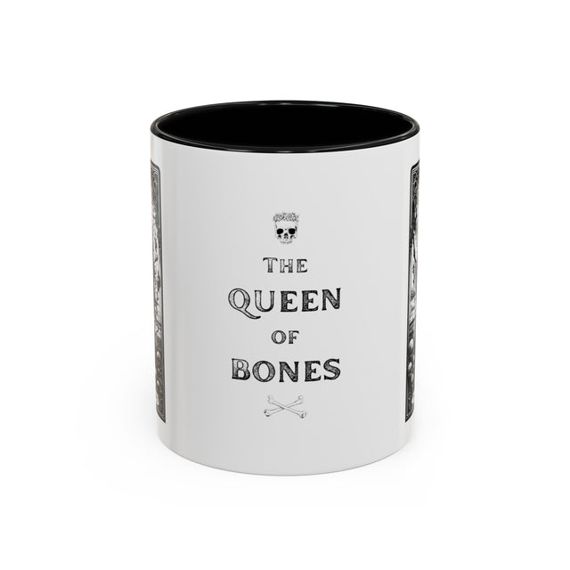 Queen of Bones,Tarot Card Mug,Creepy Cup,Goth Mom Gift,Halloween Cup,Goth Mug,Horror Fan,Trick Or Treat,Spooky Gift,Gothic Art,Skeleton Mug