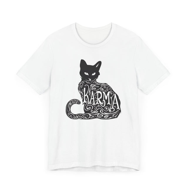 Karma Cat Top, Cute Cat Shirt, Cat Lover Tee, Cat Owner gift, Cute Gift For Her, Black Cat, Feline