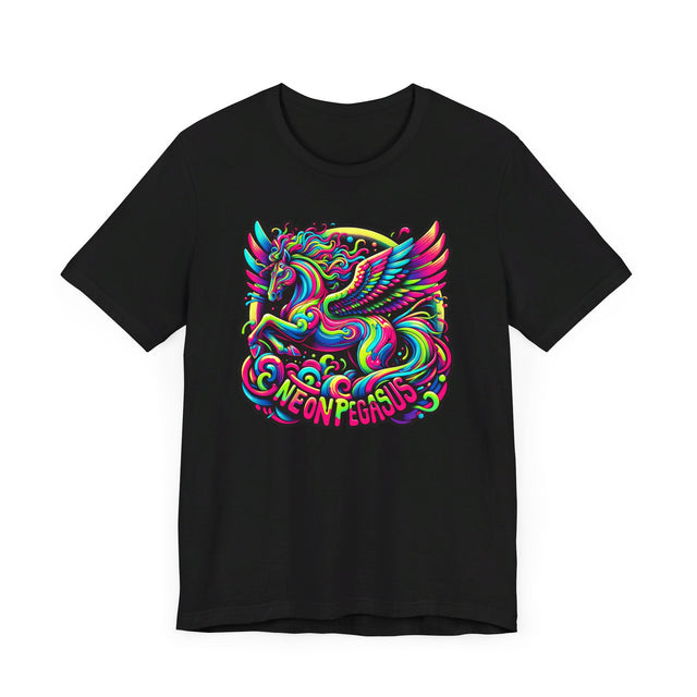 Neon Pegasus T-shirt, Flying Horse Tee
