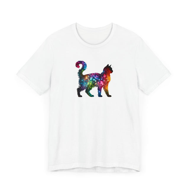 Rainbow Cat T-shirt,Pride Shirt,Cat Lover Top,Rainbow Animals,LGBTQ+ Tee,Feline,Kitten,Kitty