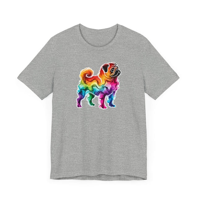 Rainbow Pug T-shirt,Pride Shirt,Dog Lover Top,Rainbow Animals,LGBTQ+ Tee, Pug owner, Pug gift
