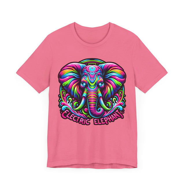 Electric Elephant T-shirt, Pachyderm Lover Top