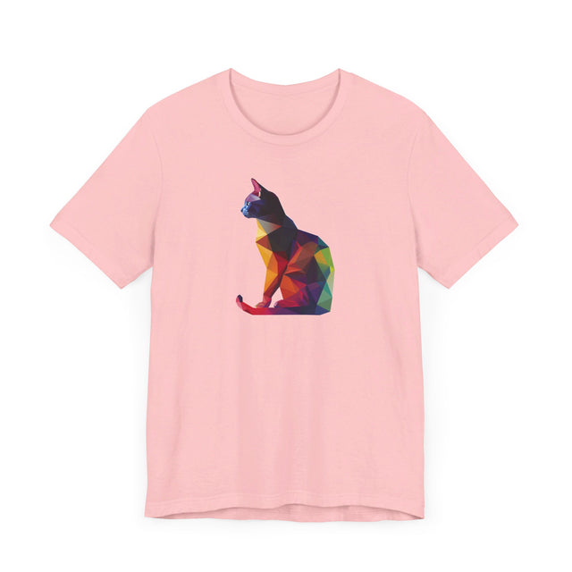 Geometric Rainbow Cat T-shirt, Pride Shirt, Cat Lover Top