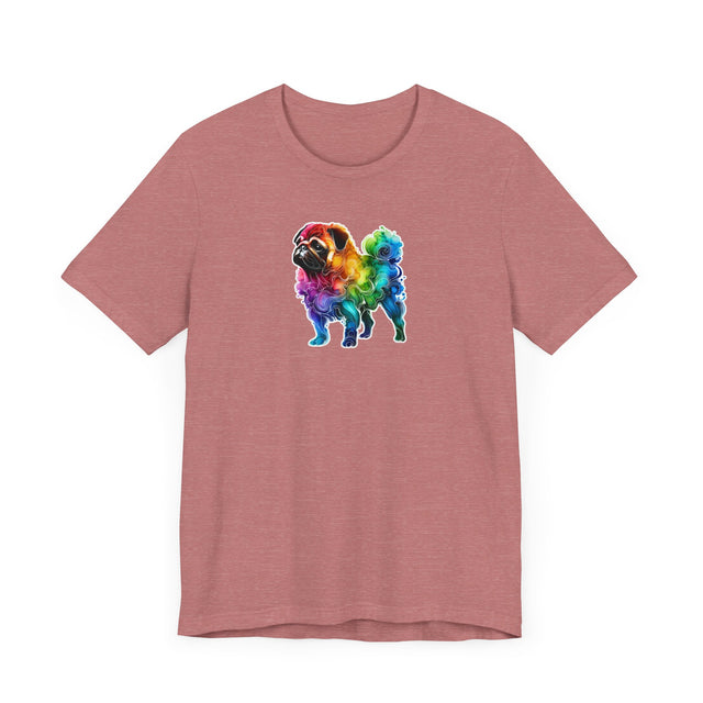 Rainbow Pug T-shirt,Pride Shirt,Dog Lover Top,Rainbow Animals,LGBTQ+ Tee, Pug owner, Pug gift