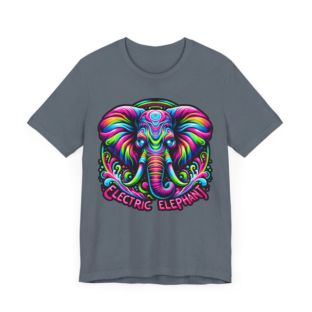 Electric Elephant T-shirt, Pachyderm Lover Top
