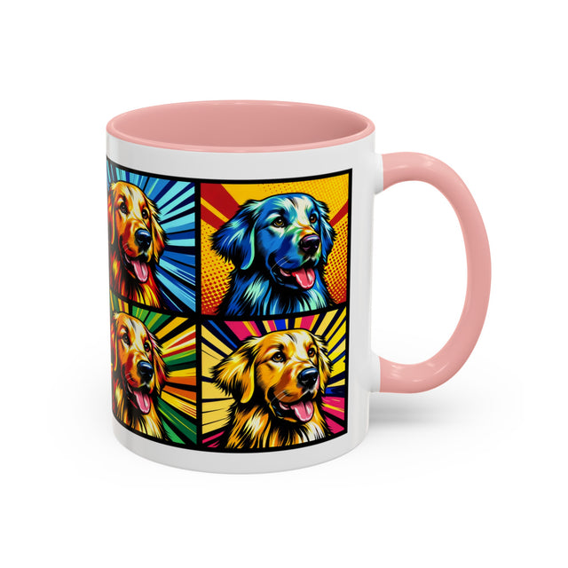 Golden Retriever Mug,4-Panel Pop Art Mug,Golden Retriever Lover,Golden Mom,Golden Dad,Dog Lover Gift,Golden Retriever Gift