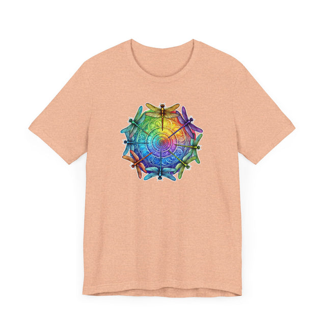 Rainbow Dragonfly Spiral Mandala,Dragonfly lover,Pride Shirt,Rainbow,Pride Parade T shirt,LGBTQ+ Ally Tee
