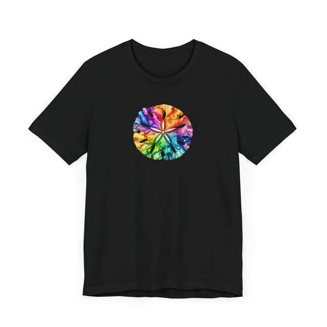 Rainbow Sand Dollar Alcohol Ink,Sea life lover,Ocean Life,Nautical,Pride Shirt,LGBTQ+ Tee