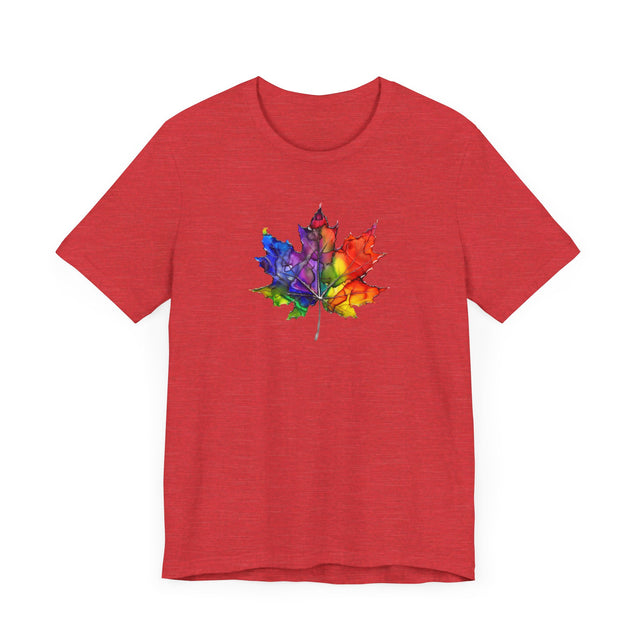 Rainbow Maple Leaf T-shirt, Pride Shirt, Canadian Pride Tee