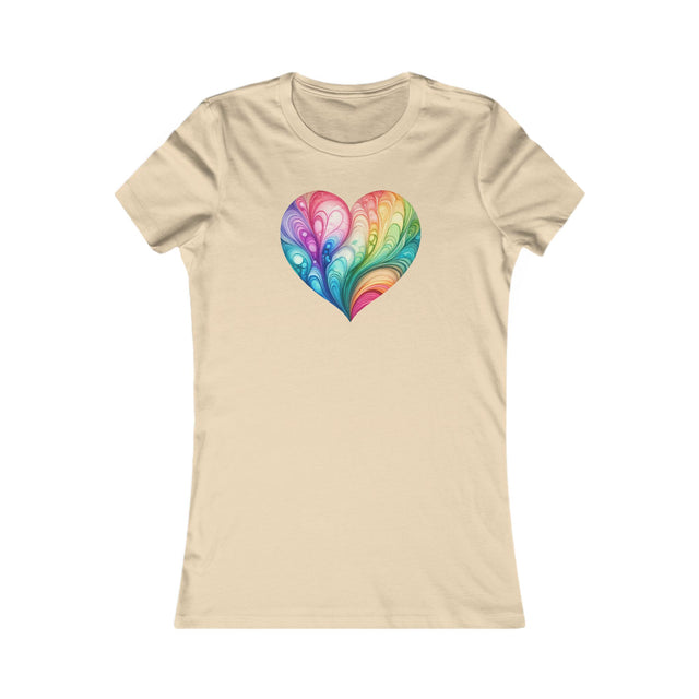 Rainbow Heart Streams Alcohol Ink Shirt Women's Favorite Tee, Pride T-shirt, Rainbow Heart Shirt