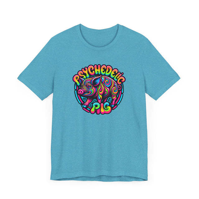 Neon Psychedelic Pig T-shirt, Piggy Tee