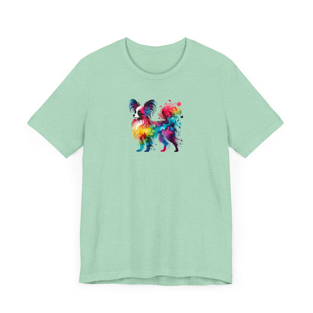 Rainbow Papillon T-shirt,Pride Shirt,Dog Lover Top,Rainbow Animals,LGBTQ+ Tee, Butterfly Dog gift, Phalene Owner
