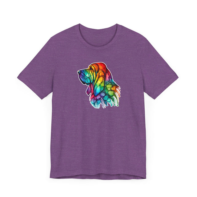 Rainbow Bloodhound Head T-shirt,Pride Shirt,Dog Lover Top,Rainbow Animals,LGBTQ+ Tee, Bloodhound Owner gift