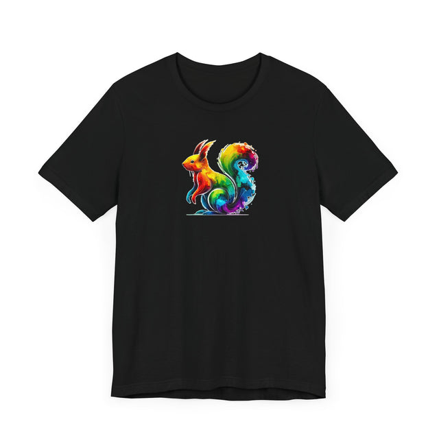 Rainbow Squirrel Alcohol Ink T-shirt, Bunny Shirt,Hare,Pride Shirt,Animal Lover T shirt, LGBTQ+, BGLT