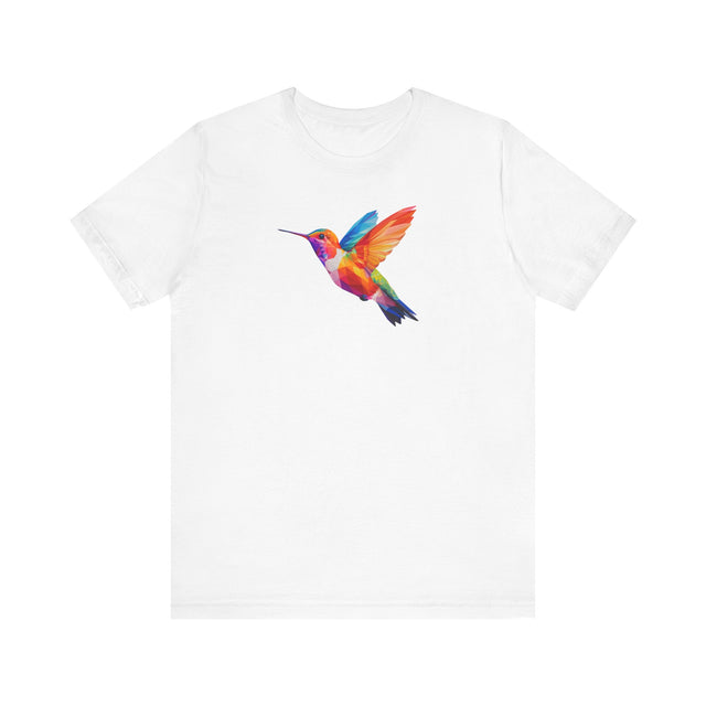 Geometric Rainbow Hummingbird T-shirt,Pride Shirt,Bird Lover Top,Rainbow Animals,LGBTQ+ Tee,Queer,Gay,Lesbian,Bisexual,Trans,BGLT,LBGT